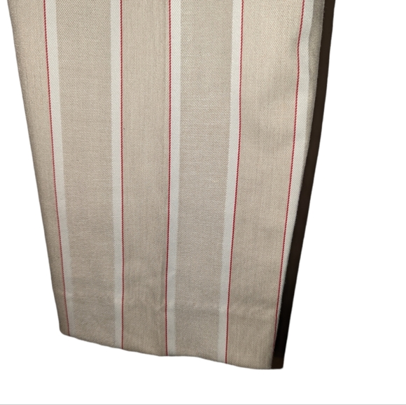 NWT DKNY Essex Ankle Pin Striped Belted High Rise Linen Stretch Business Pants - Picture 7 of 16
